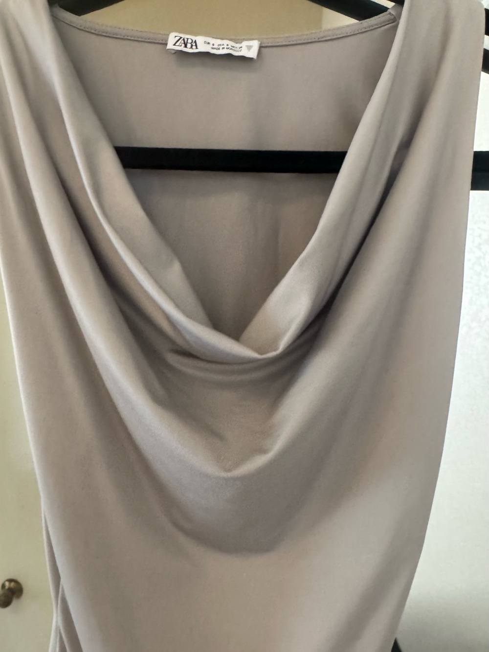 ZARA Cowl Neck Sleeveless Bodysuit